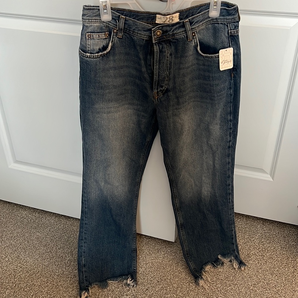 Free People boyfriend/straight leg jeans